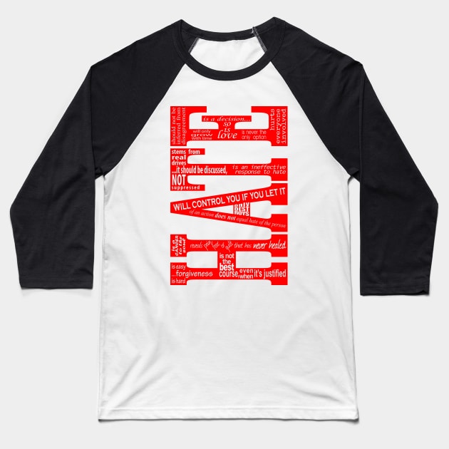 HATE Baseball T-Shirt by GrumpyVulcan